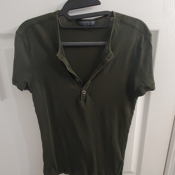 John Varvatos Other - John Varvatos Deep Neck Green Polo